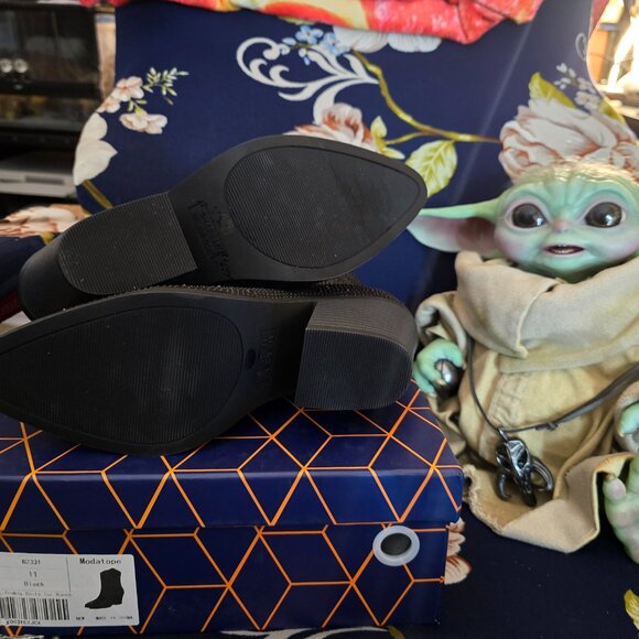 Sparkly Black Rhinestone Cowboy Boots size 11/42 - NIB - Picture 8 of 9